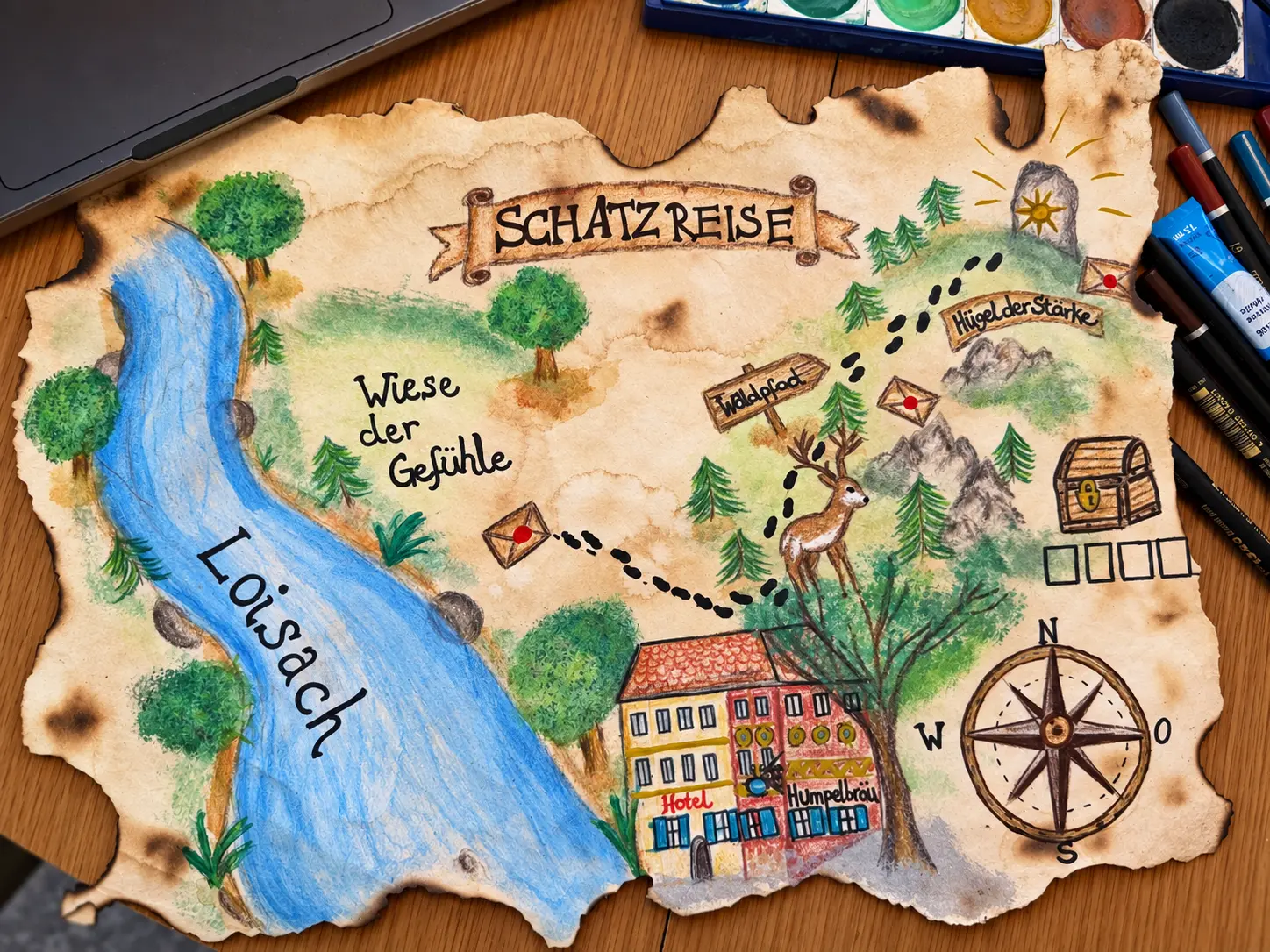 Schatzkarte für die gemeinsame Abschlussmission